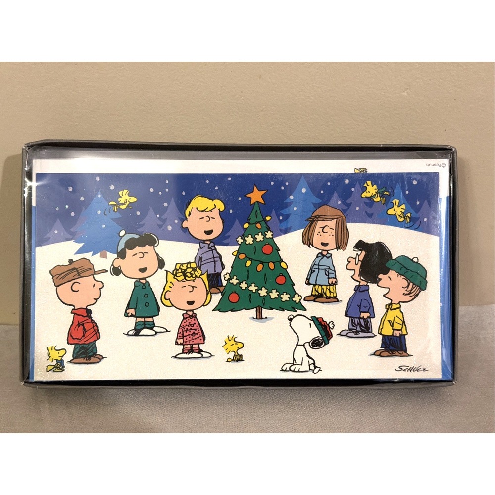 Hallmark PEANUTS GANG Christmas Cards - New in Box - 16 Cards, 17 Envelopes